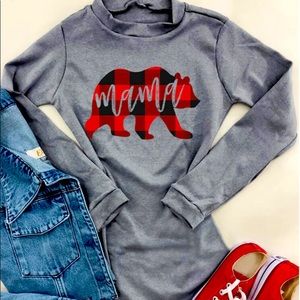 SOLD Long sleeve mama bear dress